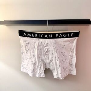 American Eagle Outfitters White Boxer Briefs with Black Accents